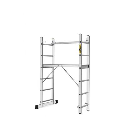 Rusztowanie aluminiowe drabinowe BASIC 2x6 z podestem 33 x 114 cm DRABEST
