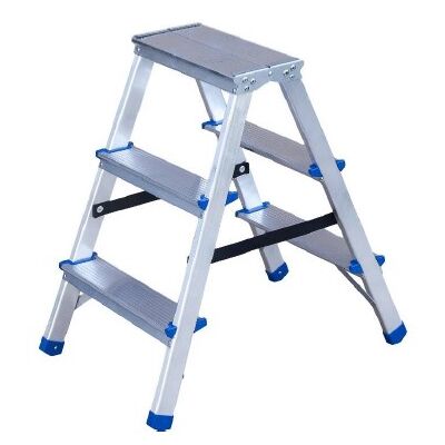 Drabina aluminiowa domowa 3 stopniowa z obustronnym wejściem ZARGES