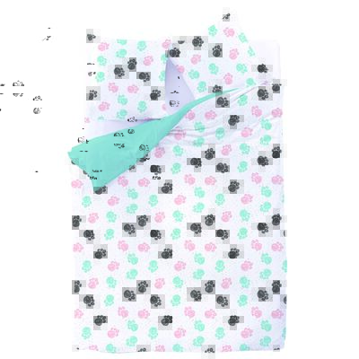 Pościel Cute Pets 200 x 140 cm turkusowa