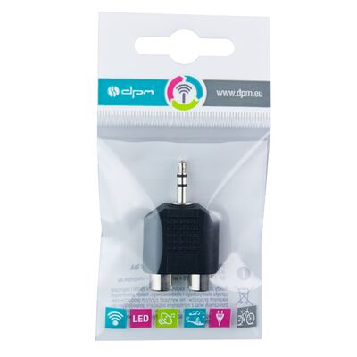 Rozgałęźnik JACK 3.5 /2xgniazdo RCA BMQ07 DPM