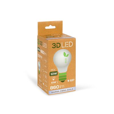 Żarówka ledowa 3LED tradycyjna E-27 10 W barwa zimna