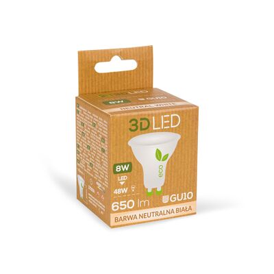 Halogen ledowy 3LED GU10 8 W barwa neutralna