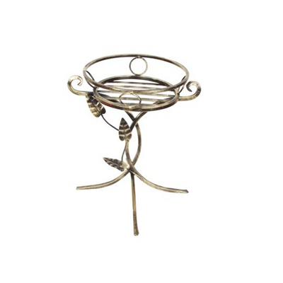 Kwietnik metalowy 40 cm złota patyna