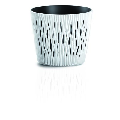 Doniczka DSR220 Sandy Round - biały