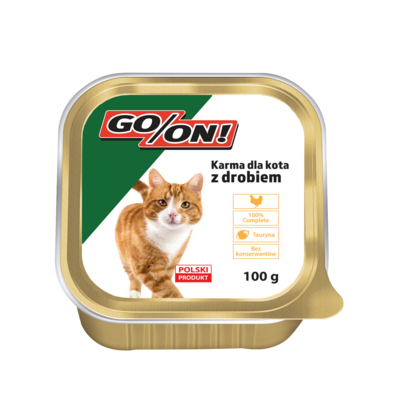 Karma mokra dla kotów 100 g z drobiem GO/ON!