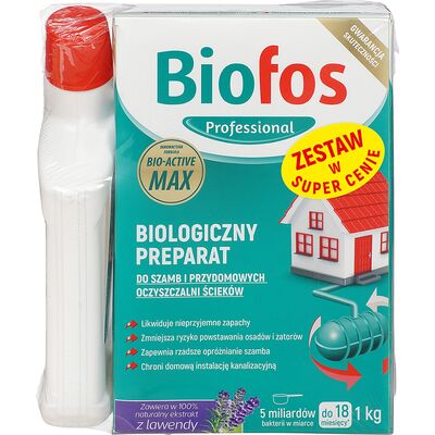Granulat do szamb Biofos 1 kg + WC Żel BIO 500 ml