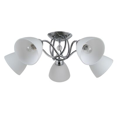 Lampa wisząca Lugano PND-5643-5 chrom/biały
