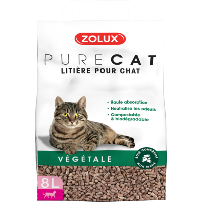 Żwirek PURECAT roślinny naturalny 8 l Zolux