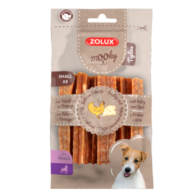 Przysmak MOOKY Premium Tiglies drób ser S x 8 szt. Zolux