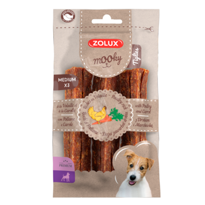 Przysmak MOOKY Premium Tiglies drób marchewka M x 3 szt. Zolux