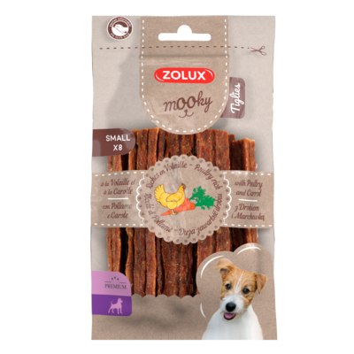 Przysmak MOOKY Premium Tiglies drób marchewka S x 8 szt. Zolux