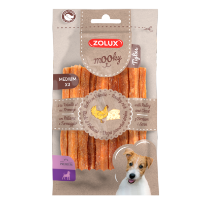 Przysmak MOOKY Premium Tiglies drób ser M x 3 szt. Zolux