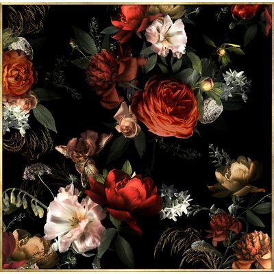 Obraz Canvas Framed OG 65 x 65 C FA016 ORANGE FLOWERS