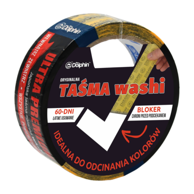 Taśma do odcinania kolorów WASHI 35 mm x 25 m Blue Dolphin