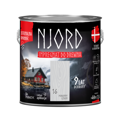 Impregnat do elewacji drewnianych Njord poranny szron 2,5 l LuxDecor