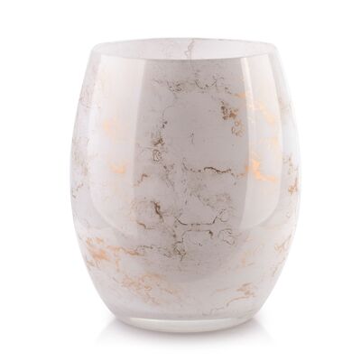 Wazon CRISTIE 20 x 16 cm biały marmur