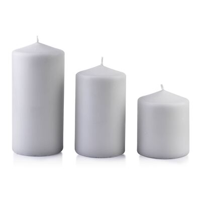 Świeca CLASSIC CANDLES walec mały 8 x h10 cm szara