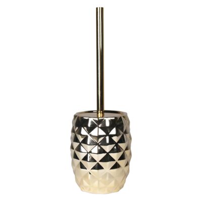 Szczotka do WC PINEAPPLE 12 x 36 cm złota