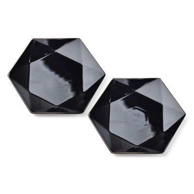Komplet 2 talerzy płaskich RALPH BLACK 32,5 x 28,5 x h3 cm