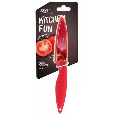 Nóż obierak KITCHEN FUN czerwony