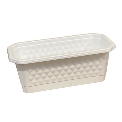 Skrzynika balkonowa Diamante 75 cm biała