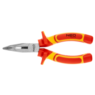 Szczypce wydłużone wygięte 160 mm 1000V CrV polerowane NEO