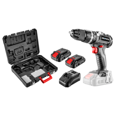 Wiertarko-wkrętarka akumulatorowa bezszczotkowa z udarem Energy+ 18V zestaw GRAPHITE