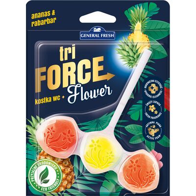 Kostka do WC TRI FORCE FLOWER 45 g ananas i rabarbar