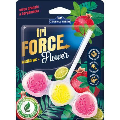 Kostka do WC TRI FORCE FLOWER 45 g owoc granatu i bergamotka