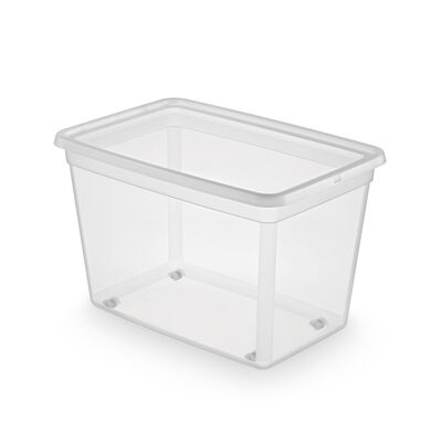 Pojemnik Moxom BaseStore Box clips 60 l z kółkami