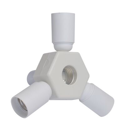 Rozgałęźnik adapter z gniazda E27 NA 3xE27 oprawki pion ELEKTRO