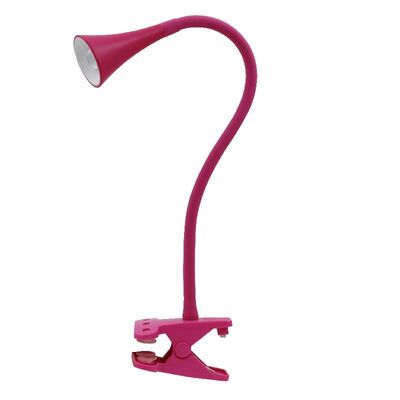 Lampka biurkowa LED Happy z klipsem różowa Nilsen