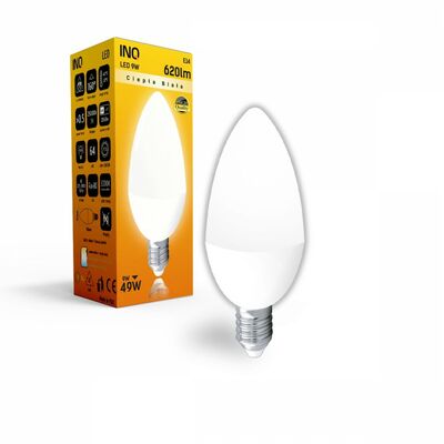 Żarówka B35 E14 LED 9 świeczka 620lm 3000K INQ