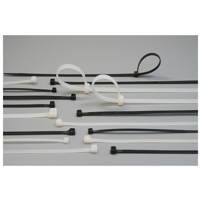 Opaska zaciskowa 4,8 x 400 biała 100 szt. ELEKTRO