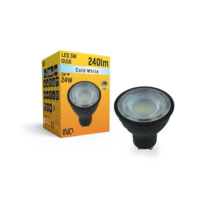 Żarówka LED GU10 LED 3 6000K 240lm BLACK BODY INQ