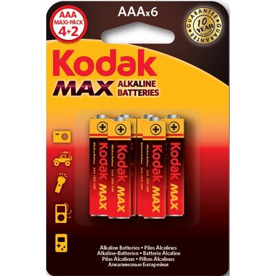 Bateria AAA/LR03 1,5 V (4+2) KODAK MAX