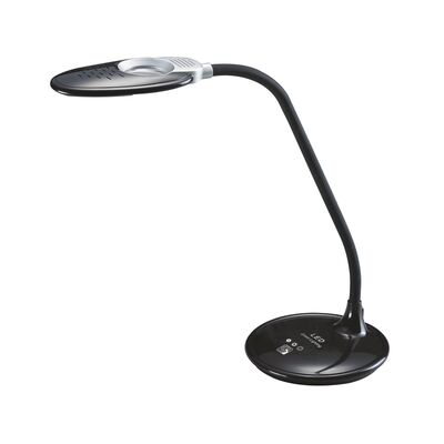 Lampka biurkowa LED Lupo z lupą czarna Nilsen