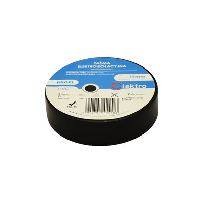 Taśma izolacyjna wodoodporna 0,13 mm x 19 mm x 20 m czarna ELEKTRO