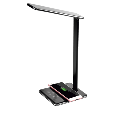 Lampka biurkowa LED NILA wireless ładowarka indukcyjna czarna Nilsen