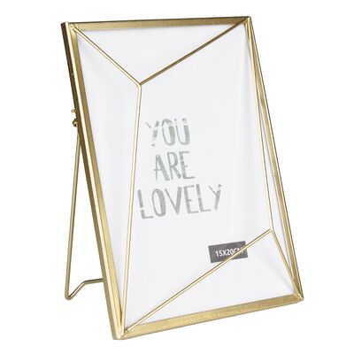 Ramka na zdjęcia DIRO 15 x 20 cm metal złota