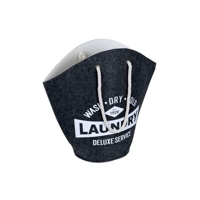 Kosz na pranie Sensit filcowy czarny