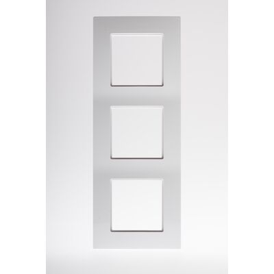 Ramka potrójna ROSA biała