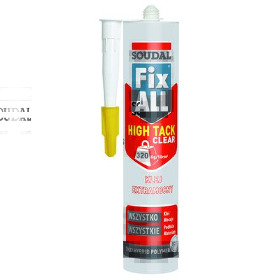 Klej hybrydowy FIX ALL HIGH TACK CLEAR 290 ml Soudal