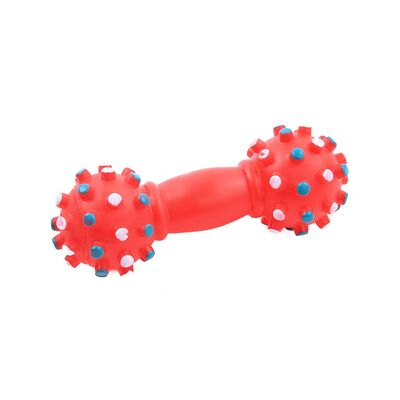 Zabawka dla psa vinyl hantel kolec 16 cm czerwień CHICO