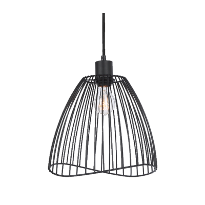 Lampa wisząca PONY 75559 1xE14 40 W czarny-jasne drewno