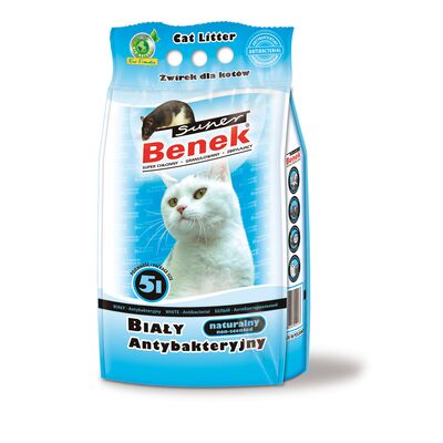 Żwirek Super Benek 5 l Biały-Antybakt niebieski