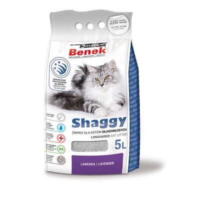 Żwirek Super Benek 5 l Shaggy koty długowłose