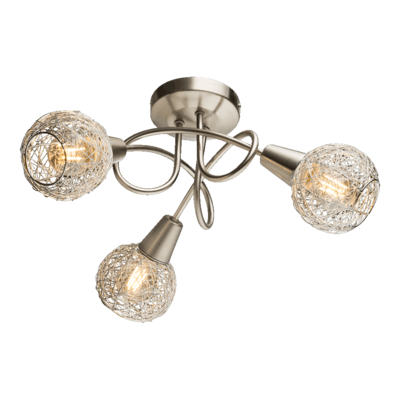 Plafon Carier 3xE14 40 W nikiel satyna