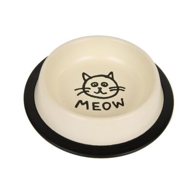 Miska metal na gumie dla kota MEOW 0,24 l kremowa CHICO