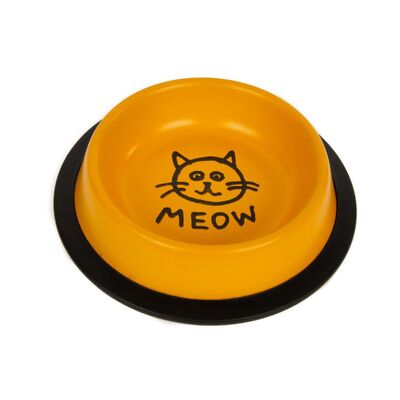 Miska metal na gumie dla kota MEOW 0,24 l pomarańcz CHICO